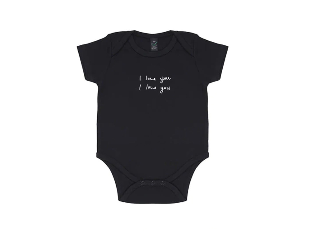 I LOVE YOU Baby Body Suit Black