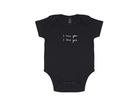 I LOVE YOU Baby Body Suit Black