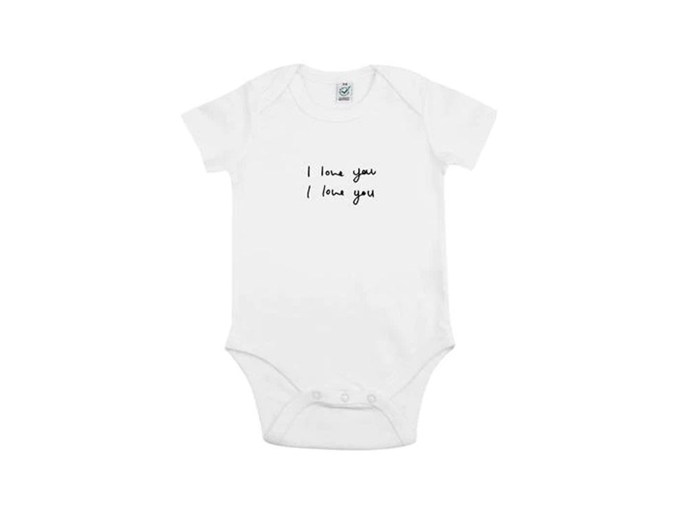 I LOVE YOU Baby Body Suit White