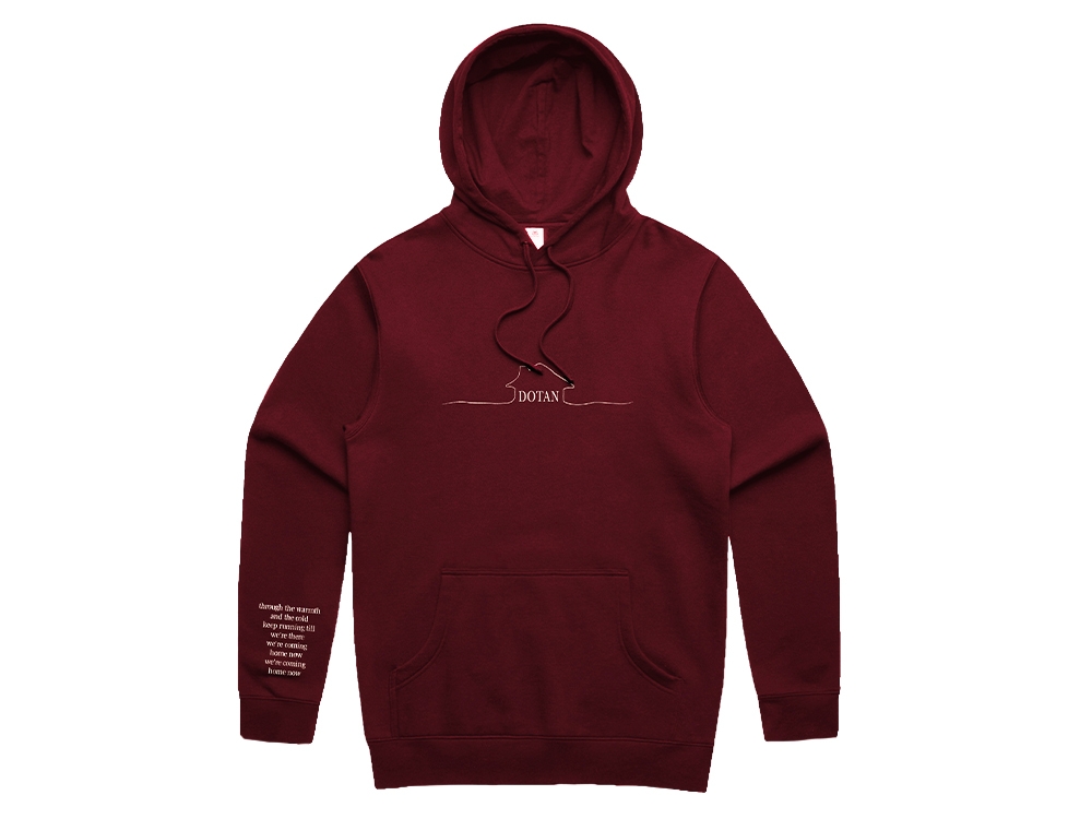 The sound of the wind hoodie burgundy