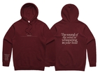 The sound of the wind hoodie burgundy