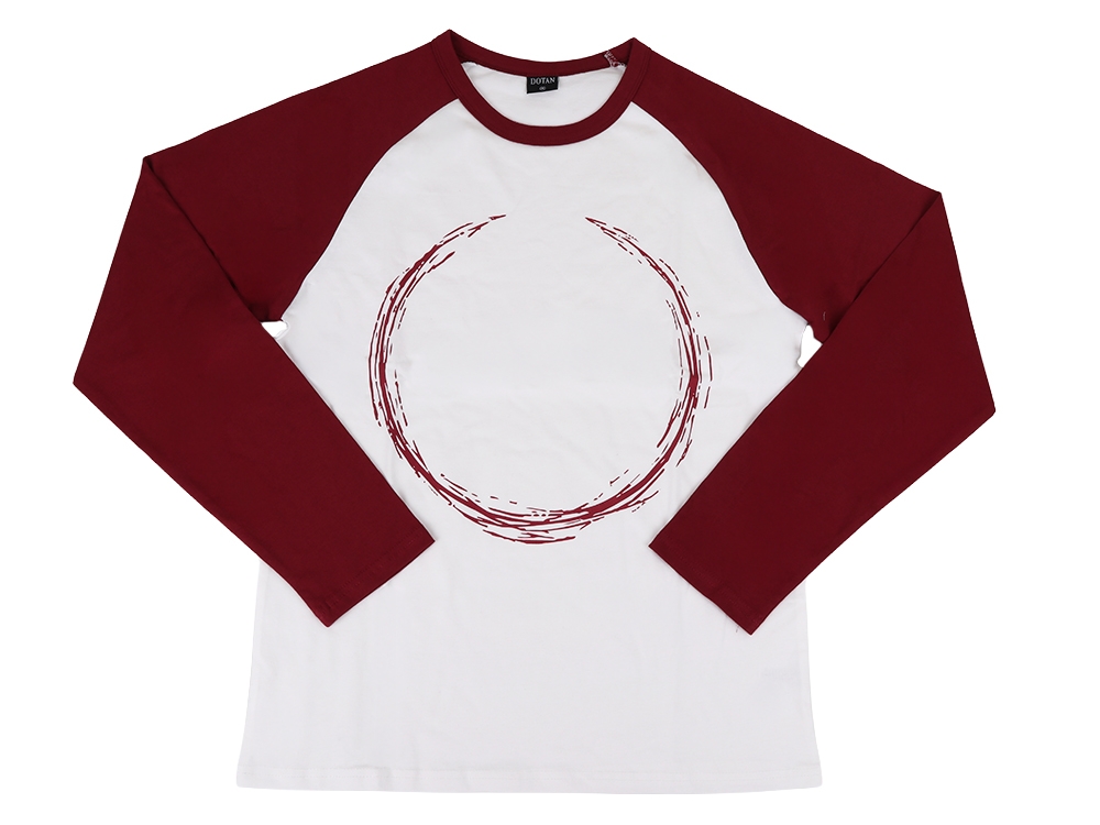 Raglan T-shirt White / Burgundy